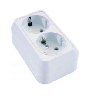 Pistikupesa 2-ne PIND valge