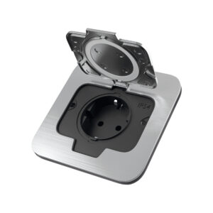 Pistikupesa 1-ne Maandusega Süvistatav Alumiinium IP54